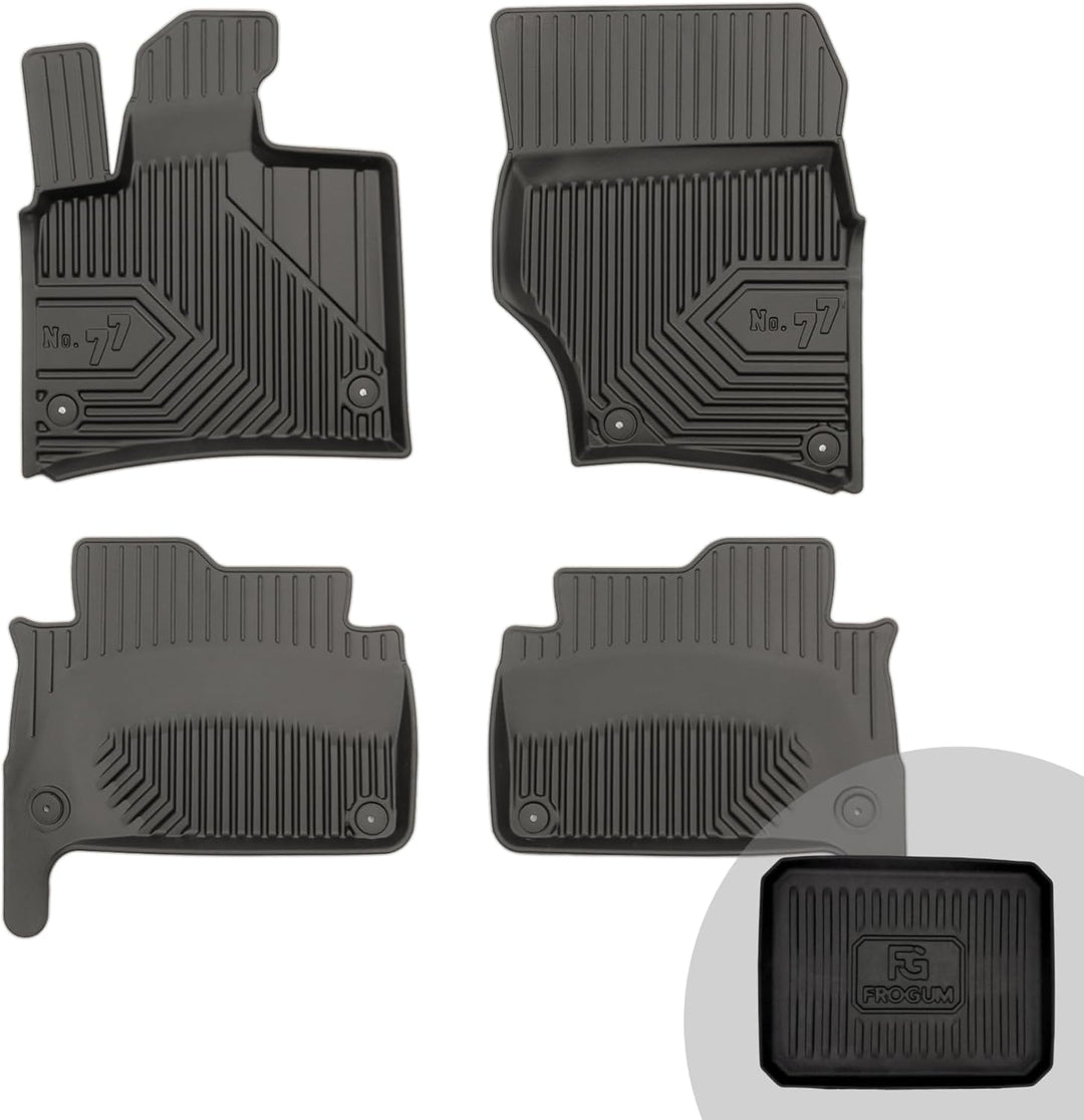 FROGUM No.77 Gummimatten Ganzjahresset von Auto Fussmatten Autofussmatten für Audi Q7 I 2005-2015 |