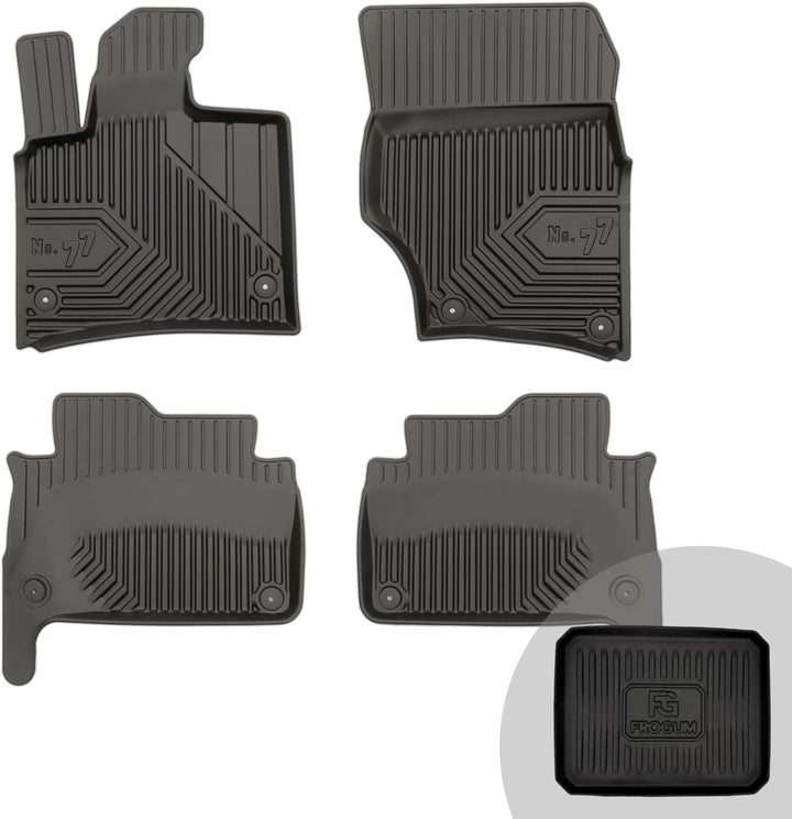 FROGUM No.77 Gummimatten Ganzjahresset von Auto Fussmatten Autofussmatten für Audi Q7 I 2005-2015 |