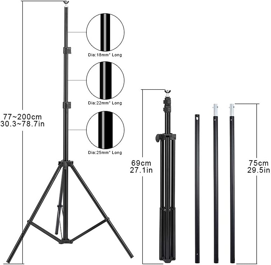 Selens 2x2m Hintergrund Ständer mit Querstange Tragetasche Hintergrund Stehen Hintergrund Unterstütz