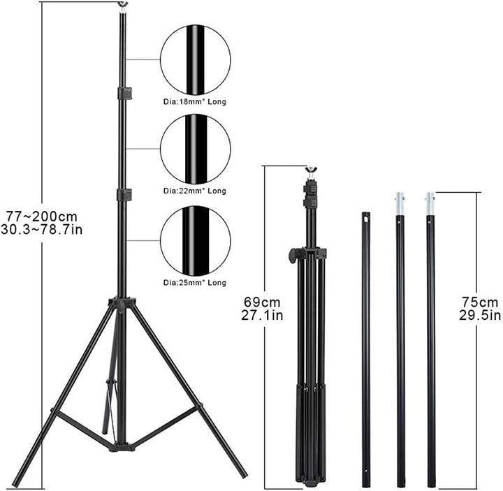 Selens 2x2m Hintergrund Ständer mit Querstange Tragetasche Hintergrund Stehen Hintergrund Unterstütz