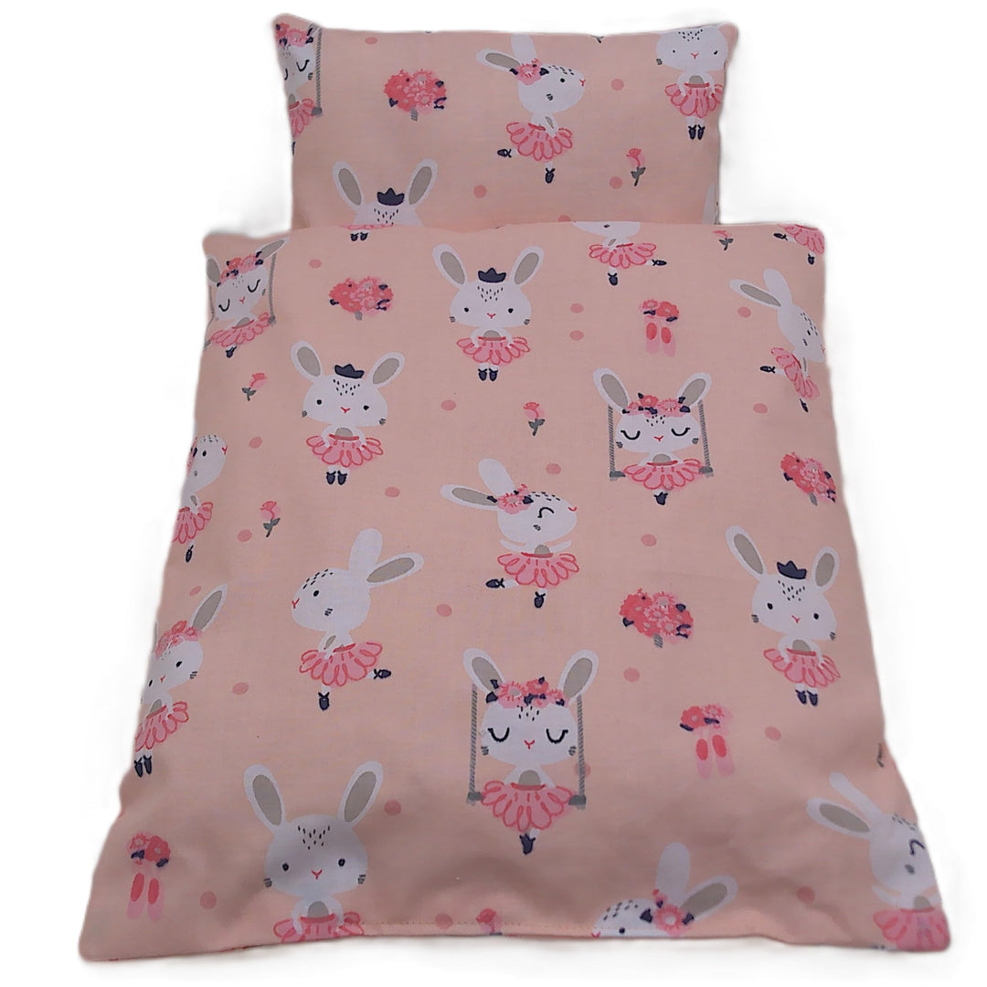 Puppenbettwäsche für grosse Puppenbetten, Kissen 21b x 16h cm, Decke: ca. 33b x 40h cm, (40x 33), 40