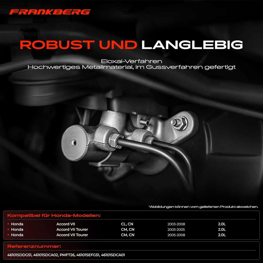 Frankberg Hauptbremszylinder Bremszylinder mit Behälter Kompatibel mit Accord VII CL CN 2.0L 2003-20