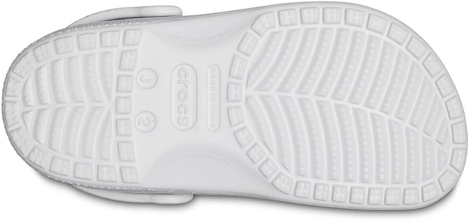 Crocs Jungen Unisex Kinder Classic Glitter K Clogs 24 EU Silber Glitter, 24 EU Silber Glitter