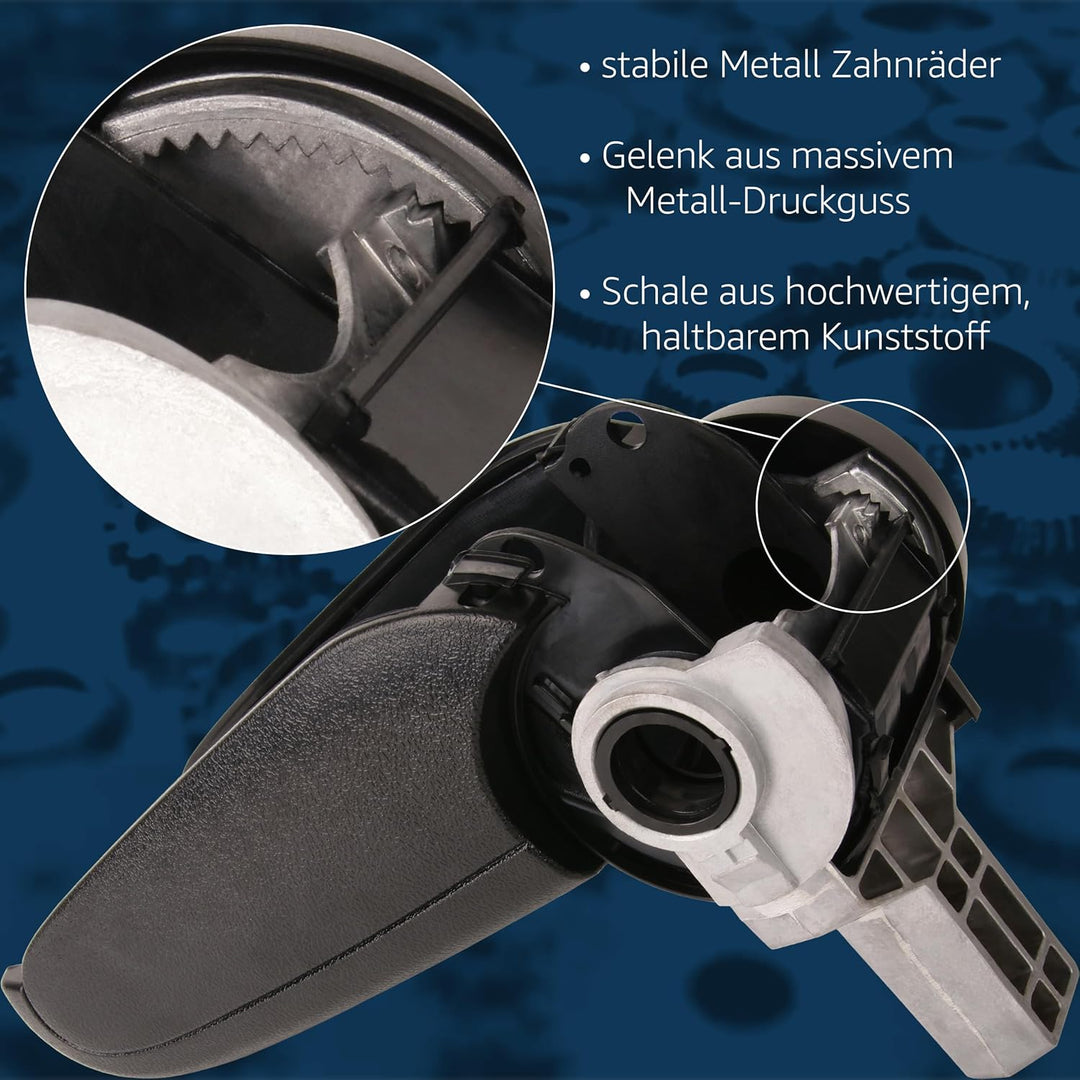 phil trade Mittelarmlehne Armauflage schwarz Kunstleder (BRNDT1020-N)