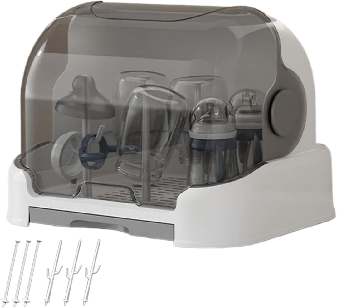 Babyflaschen Organizer, 15,7 -Zoll -Staubdicht von Babyflaschen Aufbewahrungsbox mit Deckel und abne