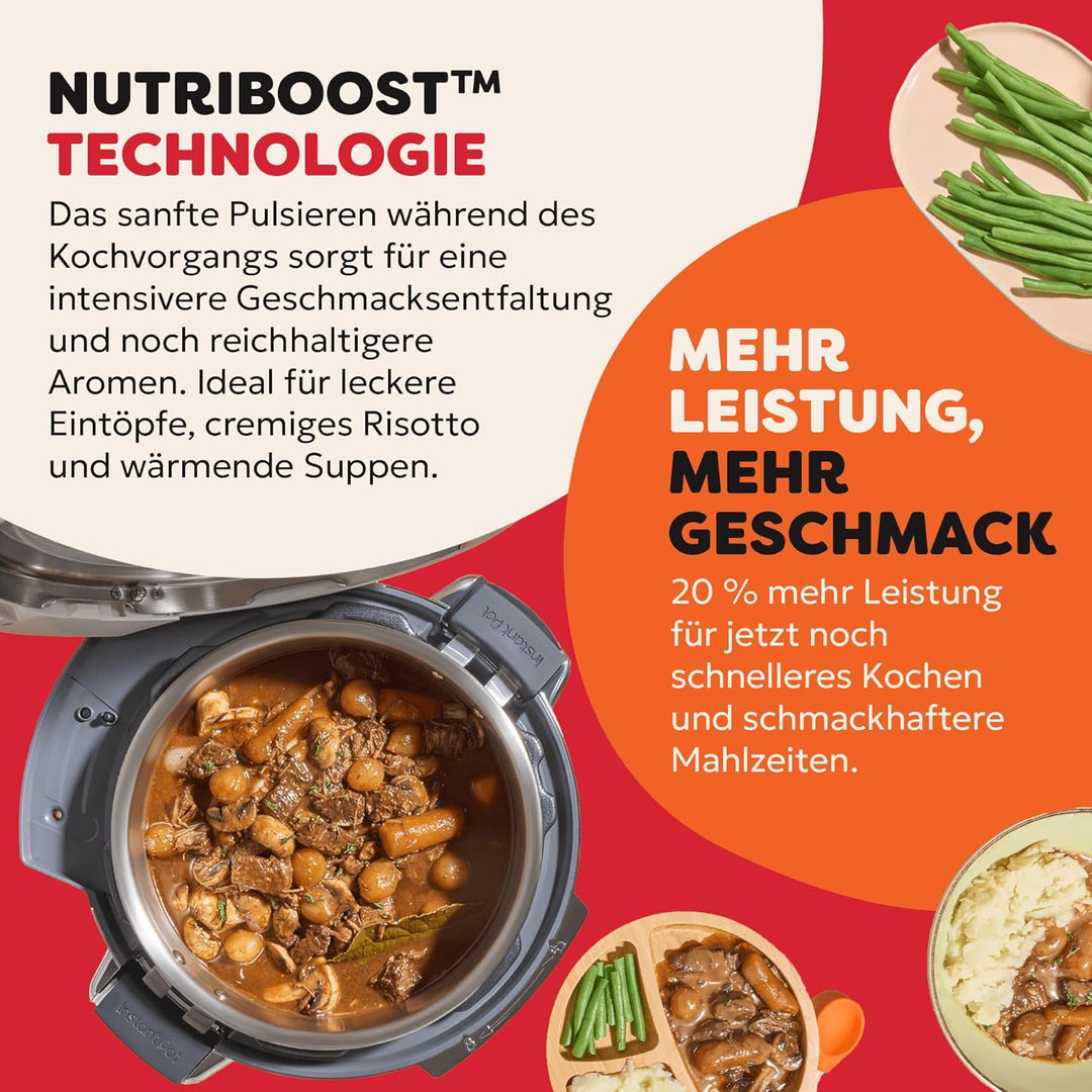 Instant Pot Pro 10-in-1-Multikocher 5,7 l – Weiss, Schnellkochtopf, Schongarer, Reiskocher, Sauteuse