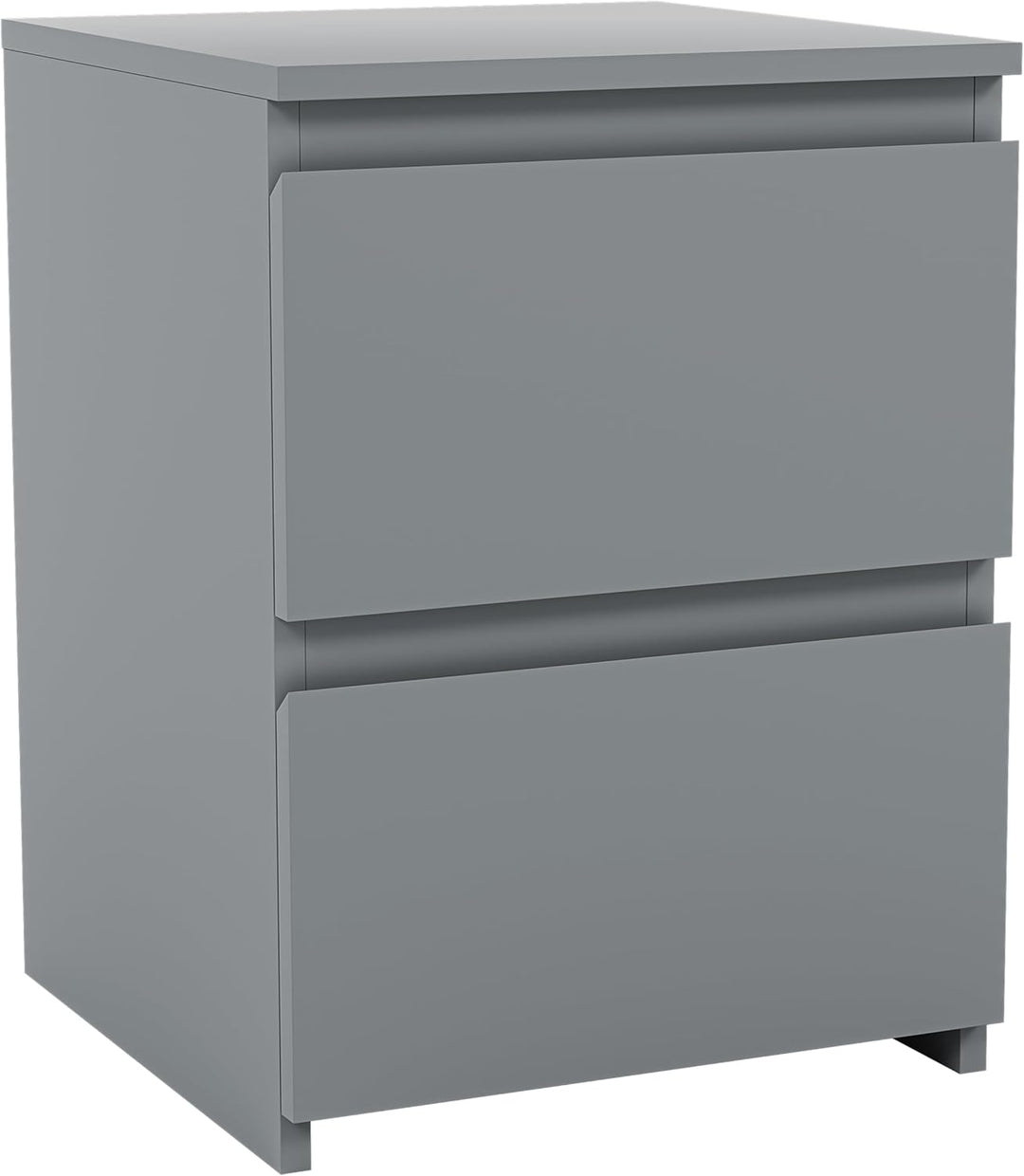 Vida Designs Denver Nachttisch, Kiefer, Grau, H: 40 x W: 29.5 x D: 29.5 cm, Grau