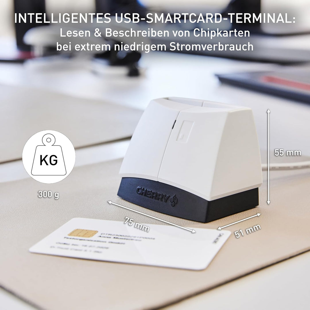 CHERRY SmartTerminal ST-1144UB USB cardreader Pale Grey Single, Single