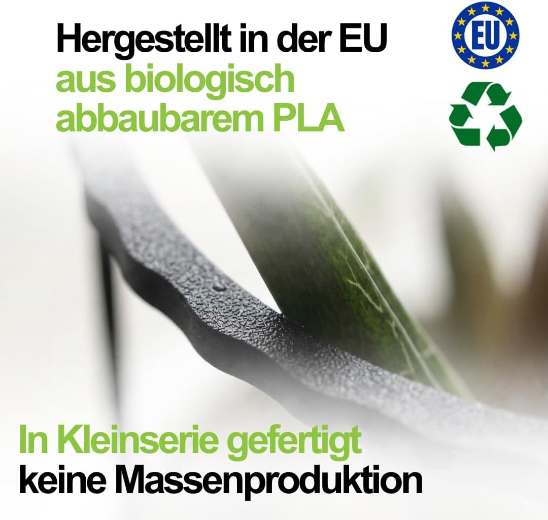 PLANTINITY Rankhilfe Aus Biokunststoff, 4er Set, 21x50 cm | Stützring Für Stauden Und Zimmergrün, Fü