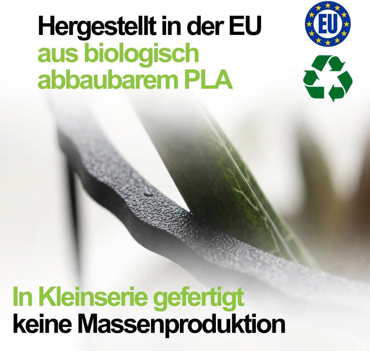 PLANTINITY Rankhilfe Aus Biokunststoff, 4er Set, 21x50 cm | Stützring Für Stauden Und Zimmergrün, Fü