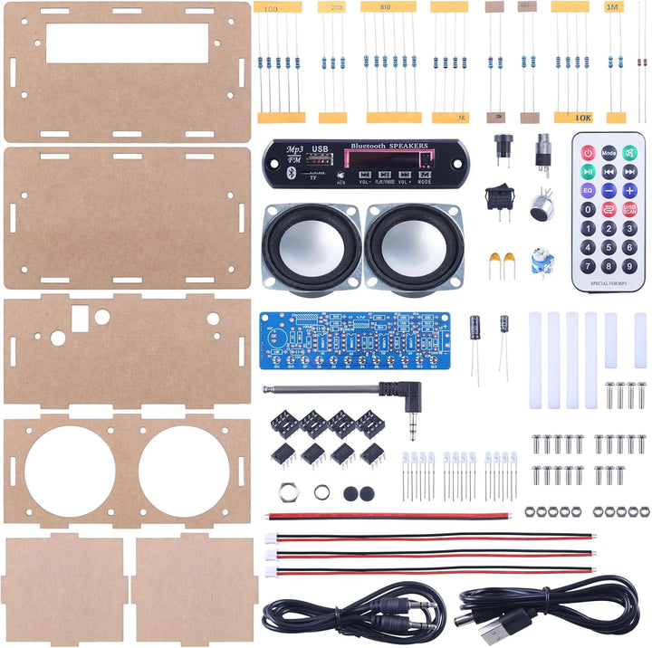 DONGKER DIY Elektronik Lautsprecher Löten Bausatz Bluetooth Kit mit FM Radio, Mini Heimstereo Sound