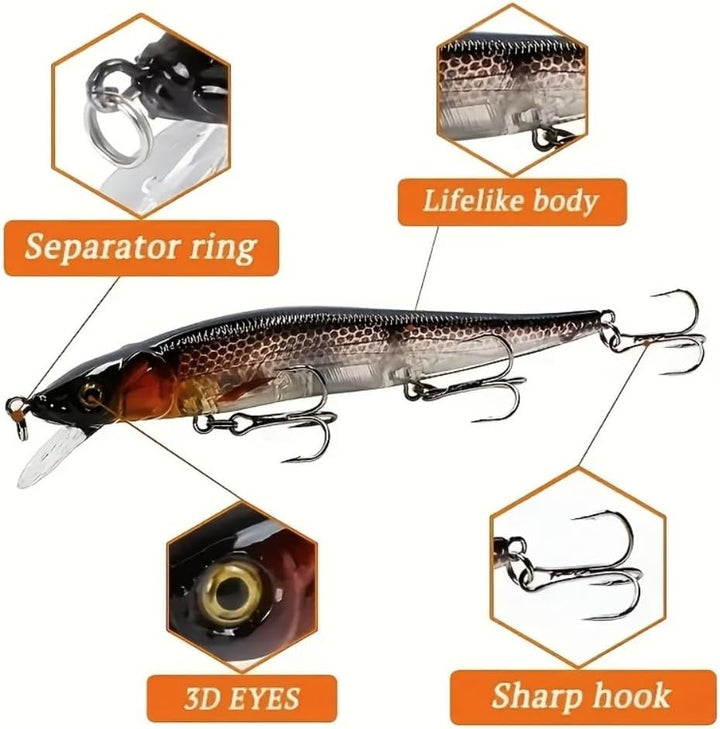 AMZfishing® Messeneuheit 2025 Bite Boss 115 Wobbler 11,5cm/14gr. | Wobbler Hecht | Wobbler Zander |