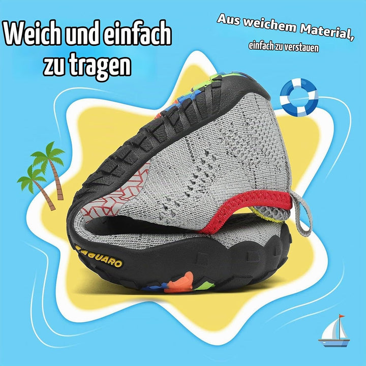SAGUARO Kinder Barfussschuhe Schnell Trocknend Badeschuhe,24-36 EU 26 EU Grau, 26 EU Grau