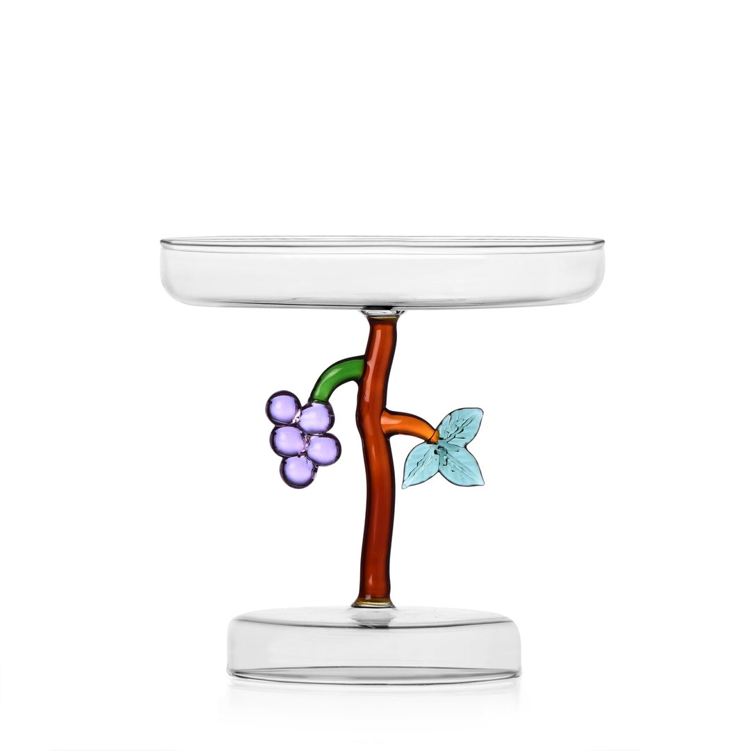 Ichendorf Milano Trauben-Etagere, Kollektion Fruits&Flowers, Durchmesser 15 cm, Borosilikatglas, han