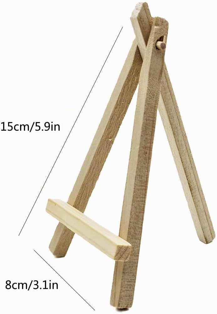 32 Stück Mini-Staffelei aus Holz, 8 x 15 cm, Mini-Holzständer, Staffelei, Tischhalter, Ständer zum P