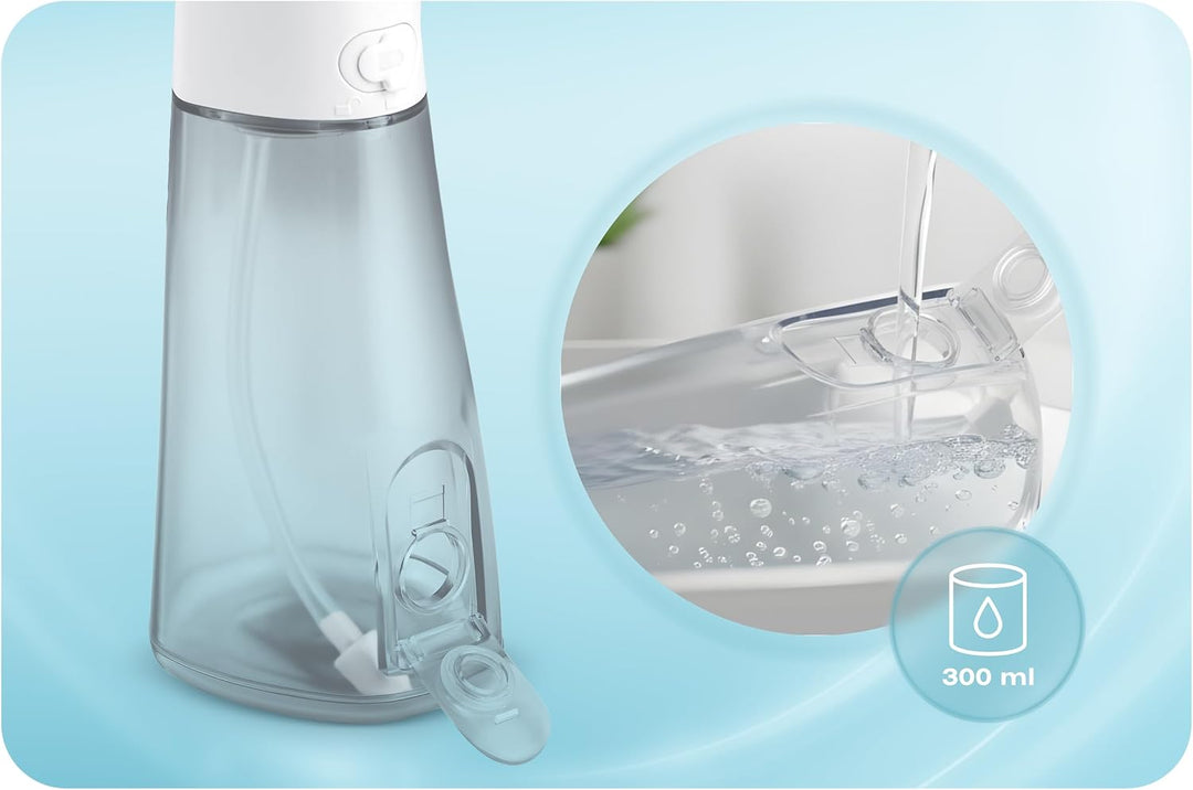 Berdsen Munddusche - Kabellos - Akkubetrieben - Wasserdicht - Tragbar - 5 Aufsätze 5 Modi - 300 ml W