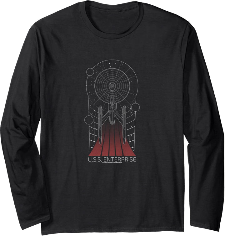 Star Trek U.S.S. Enterprise Line Art Langarmshirt