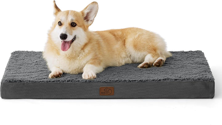 Bedsure orthopädisches Hundebett mittelgrosse Hunde - 89x56x7.6cm Hundekissen flauschig Hundematte w