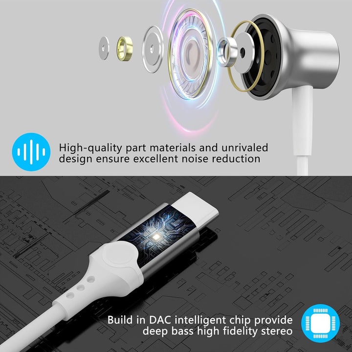 USB C Kopfhörer für Samsung Galaxy A36 A56 A26 A17 A54 A34 A35 A55 S25 Pixel 10 9 8 Pro Kopfhörer mi