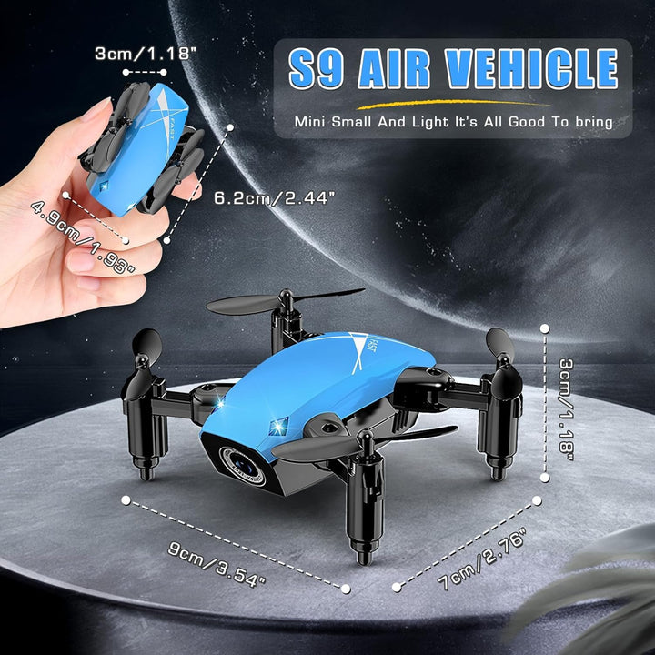 Mini RC Drohne mit Kamera für Kinder, Faltbarer Quadcopter mit Gestensteuerung, Sprachsteuerung und