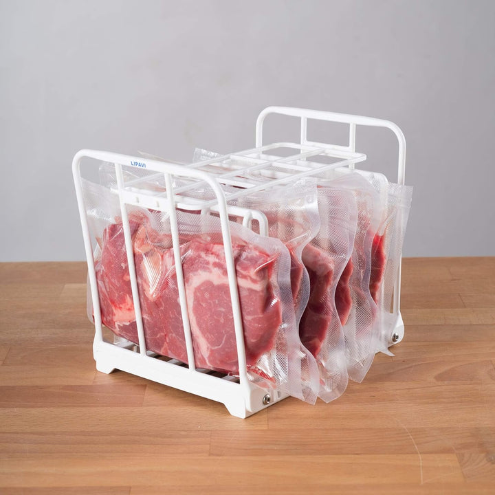 LIPAVI N10X Sous Vide Gestell mit Polycarbonate undt 316L Rostfreier Edelstahl Verstellbar, klappbar