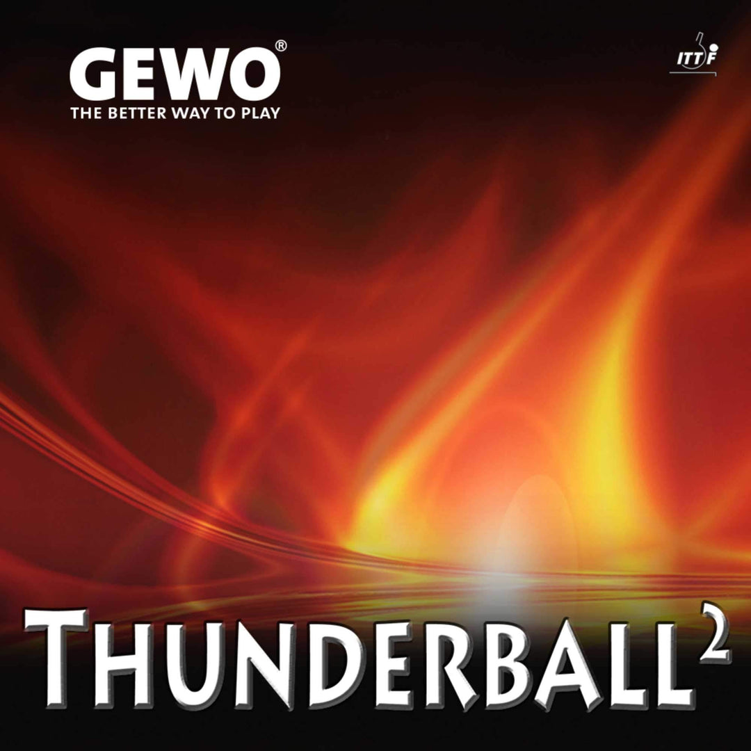 GEWO Thunderball 2 Tischtennis Belag – kontrolliert &amp; spinstark mit Spezialschwamm – 1,5mm / 1,8mm /