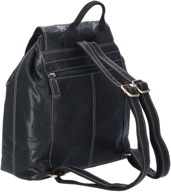 The Skandinavian Brand Damen Leder Rucksack schwarz