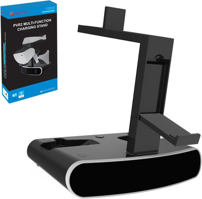 Ladestation für PS VR2, 3 in 1 Ladestation Ständer für VR2 2 Headset & Sense Controller, Ladedock St