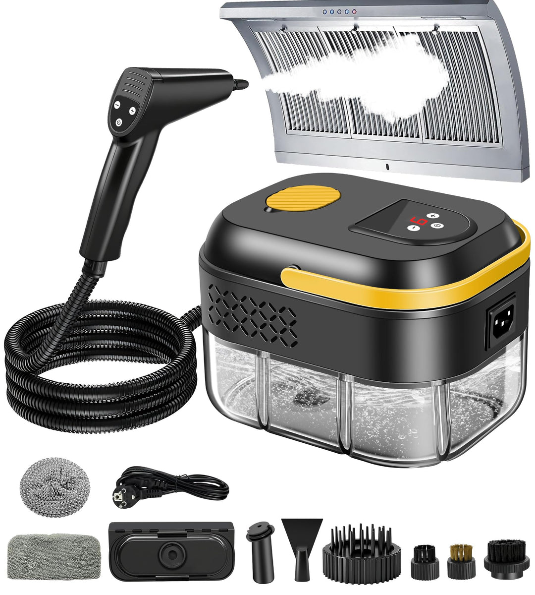 KingSom Dampfreiniger Handgerät,6-Stufig Verstellbarer Dampfreiniger,2500W Steam Cleaner für Alles,1