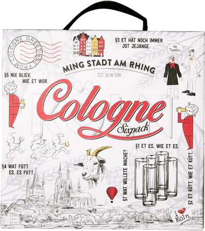 3forCologne Kölschglas | 6er Pack je 0,2ml | Kölsches Grundgesetz & Kölner Dom |Biergläser, Kölner-S