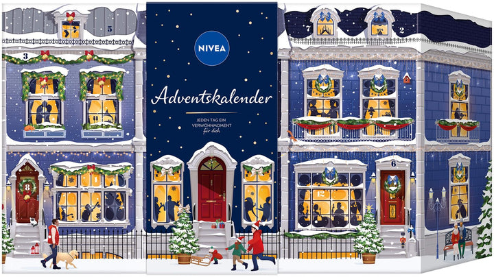 NIVEA Adventskalender 2022 für 24 einzigartige Verwöhnmomente, Weihnachtskalender mit ausgewählten P