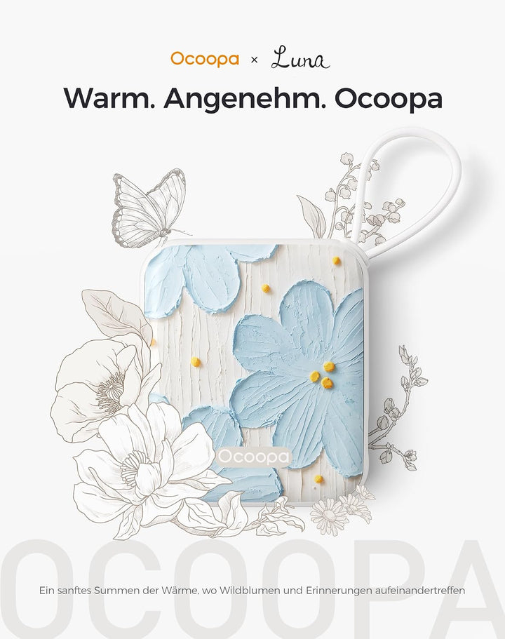 OCOOPA Handwärmer Elektrisch 2er Set, 3 Stufen Wärme, 7H*2 Lange sichere Wärme Taschenwärmer Wiederv