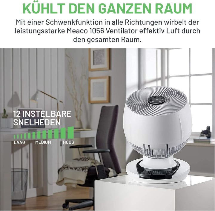 Meaco, Meacofan 1056 Leiser Ventilator - DC Kühlender Ventilator für Schlafzimmer, Schreibtische und