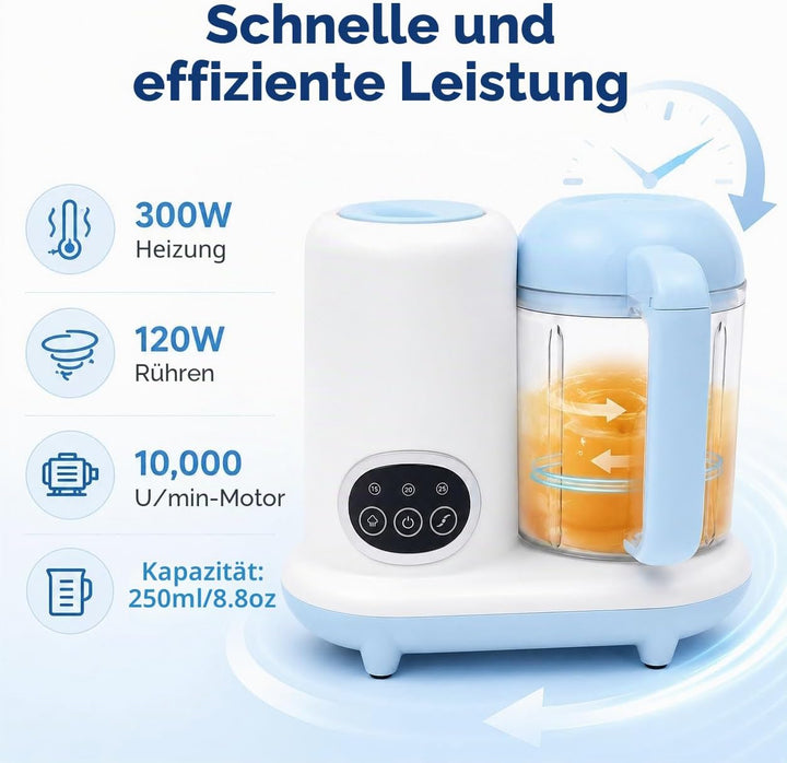 Baby Food Maker Automatischer Mixer, multifunktional, 10.000 U/min, Timer, 250 ml, Küchenmaschine, M