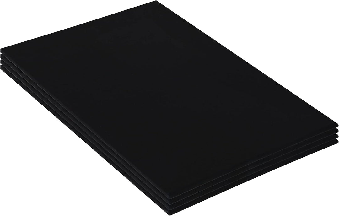 Belle Vous 4 Stk Leere Schwarze Leinwände zum Bemalen - 40 x 50 cm - Vorgespannte Grosse Leinwand -