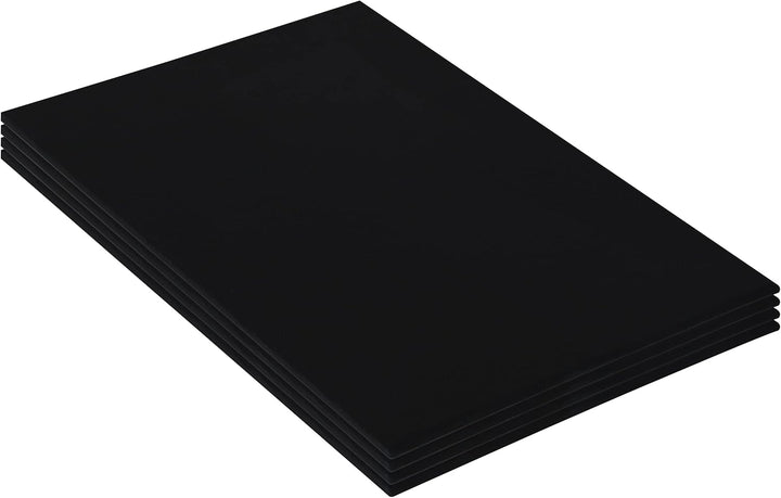 Belle Vous 4 Stk Leere Schwarze Leinwände zum Bemalen - 40 x 50 cm - Vorgespannte Grosse Leinwand -