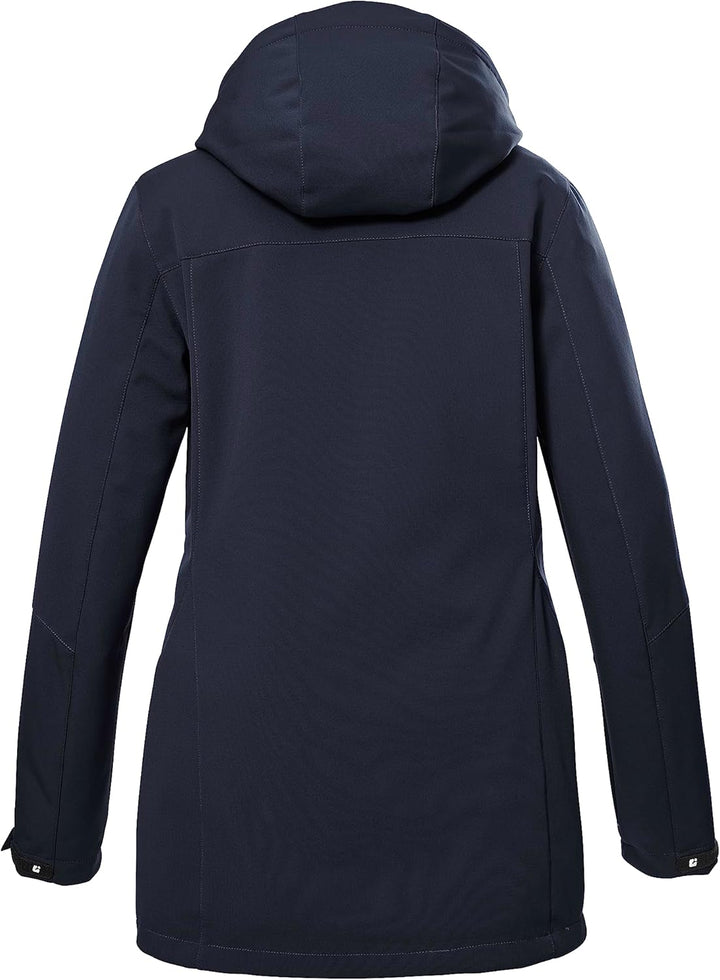 Killtec Damen Kow 8 Wmn Sftshll Jckt Softshelljacke/Outdoorjacke mit abzippbarer Kapuze 44 dunkelnav