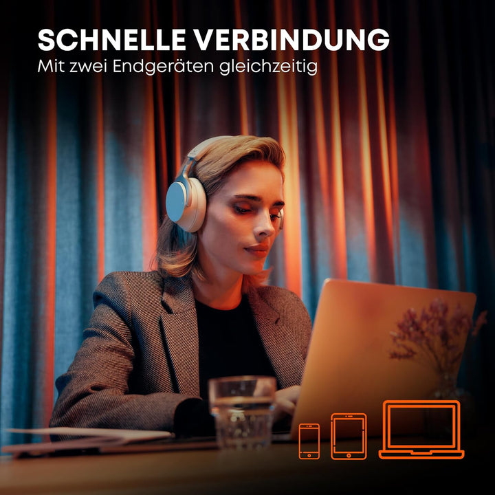 beyerdynamic AVENTHO 200 Wireless Over-Ear Kopfhörer mit ANC in Schwarz, Schwarz