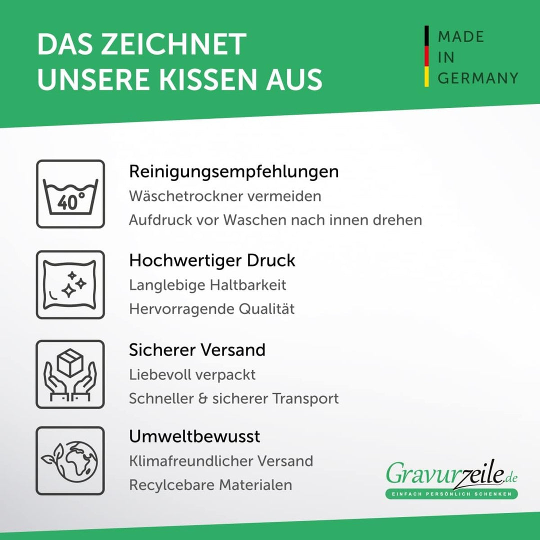 GRAVURZEILE Bedrucktes Kissen mit Spruch Mr & Mrs Mouse Grösse mit Füllung, Farbe Mr & Mrs Mr & Mrs