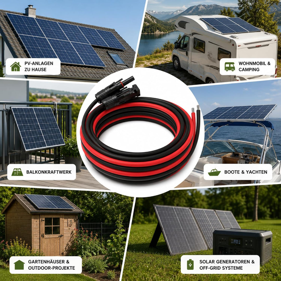 Offgridtec 8m 6mm² Solar-Verlängerungskabel mit Solarstecker, 8m