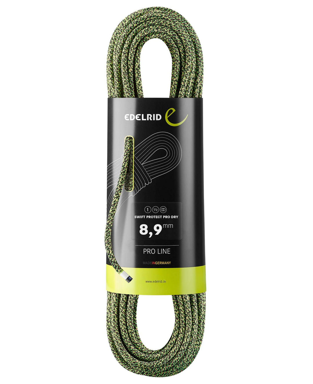 EDELRID Kletterseil Swift Protect Pro Dry 8,9mm Night-green (022) 60m, Night-green (022) 60m