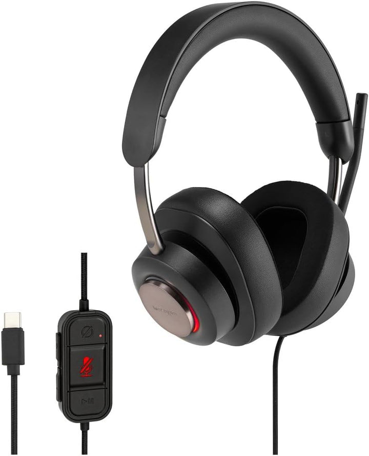 Kensington H2000 Over-Ear USB-C Kopfhörer mit Mikrofon, Windows- und Mac-kompatibel, Noice Cancellin