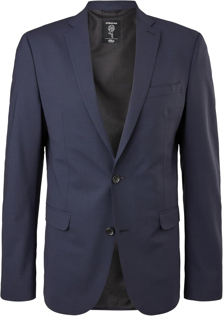 s.Oliver Herren Business-Anzug Jacke 52 Blau, 52 Blau