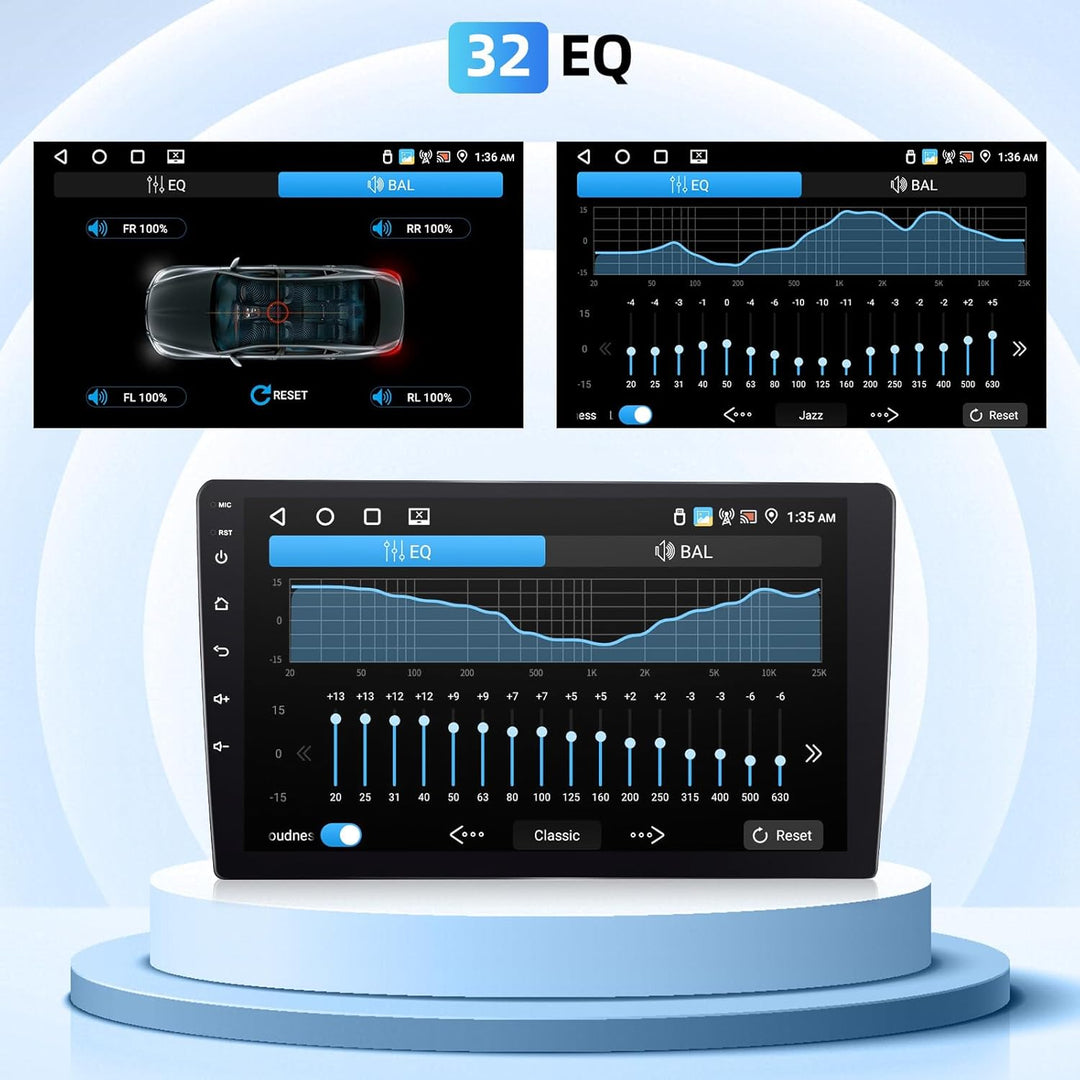 [4+64G] Android Autoradio für Peugeot 406 1999-2004 mit Wireless Carplay Android Auto, 9 Zoll IPS To