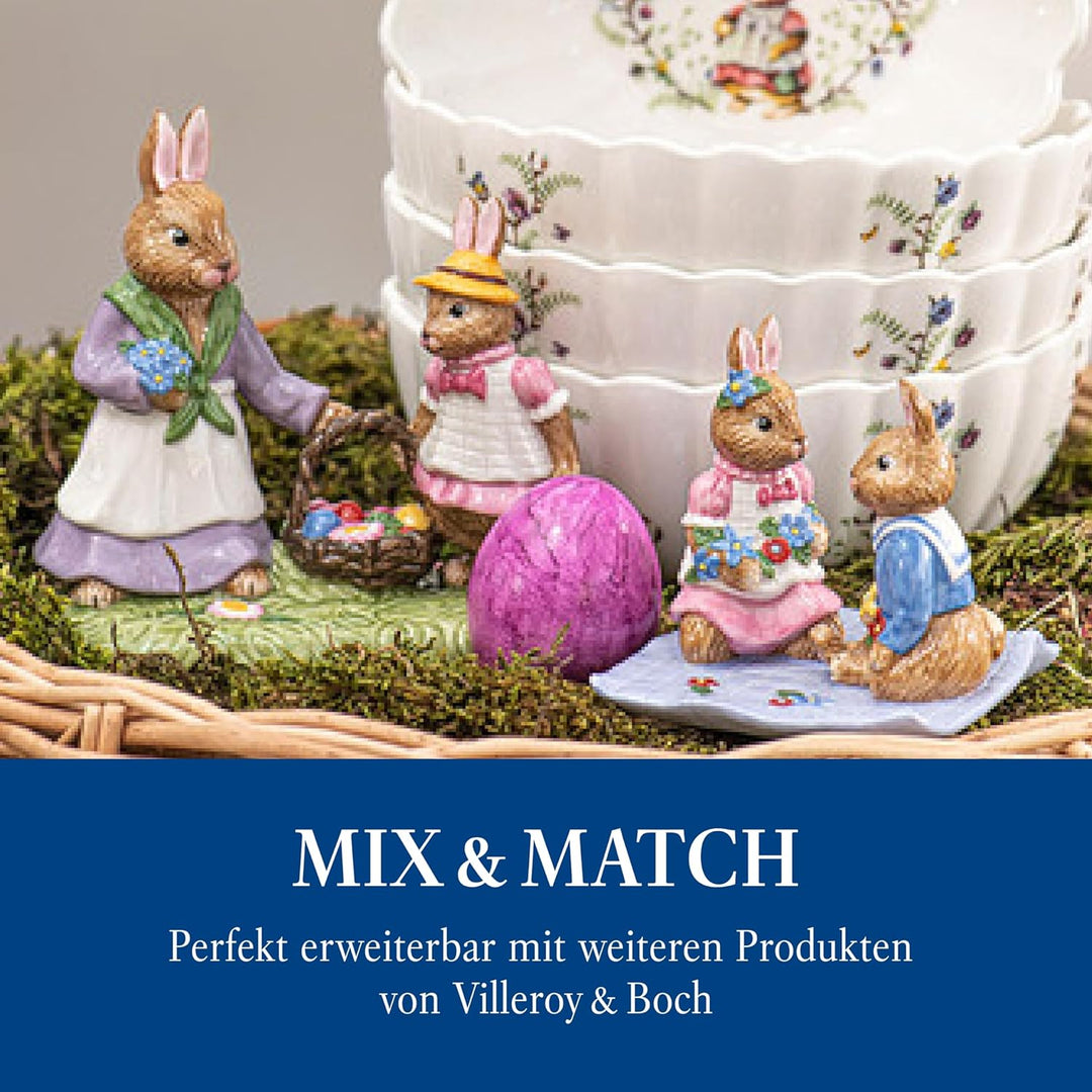 Villeroy & Boch Hasenfigur, Porzellan, Bunt, 8x8x8cm