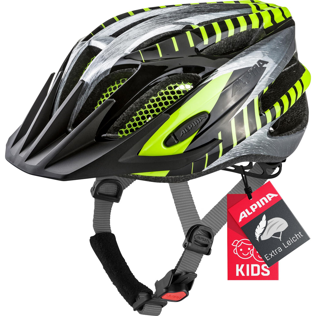 ALPINA FB JR. 2.0 - Stossabsorbierender, Leichter & Stabiler Fahrradhelm Mit nachrüstbarem LED Für K