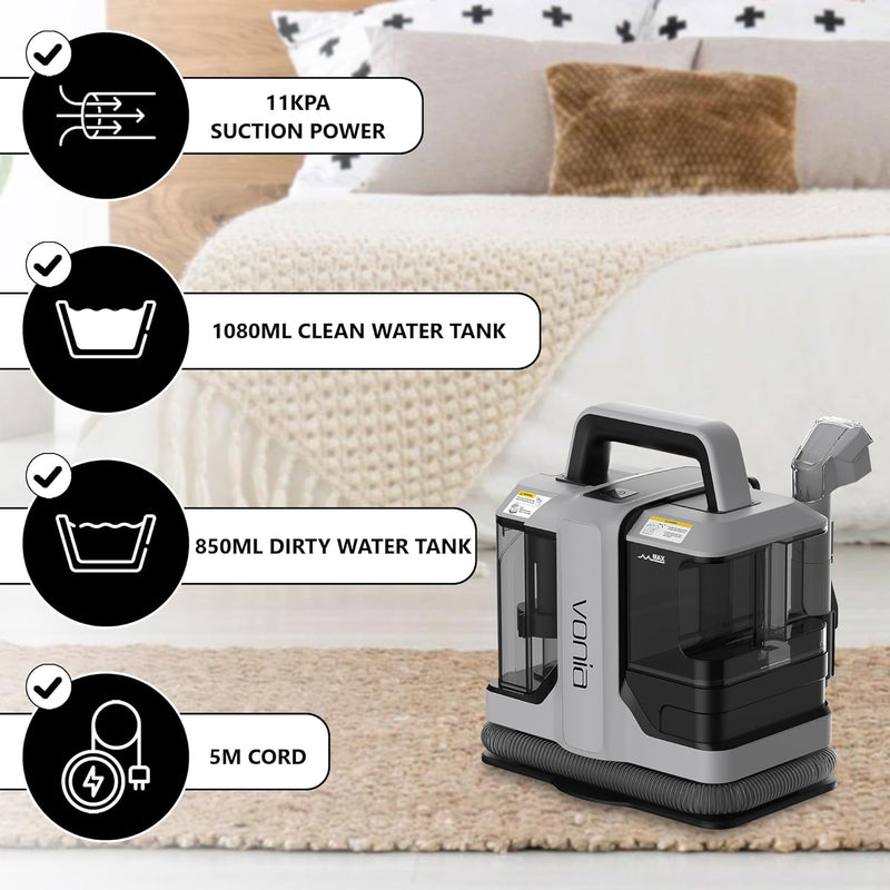 Vonia Fleckenreiniger - Teppichreiniger - Steamcleaner - Sofareiniger - Reinigungsmaschine - Polster