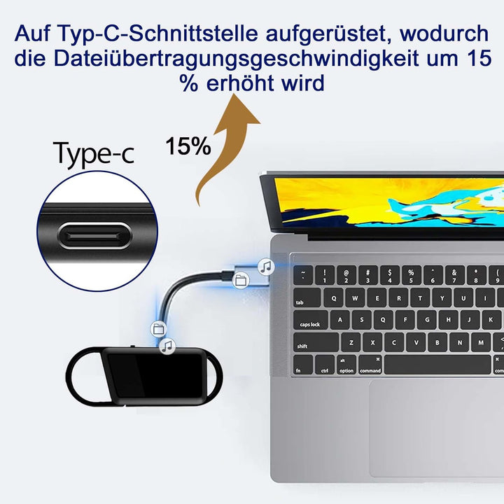 64G Diktiergerät Mini,Aufnahmegerät Spionage,Spion abhörgerät,Spion digital Voice Recorder Schlüssel