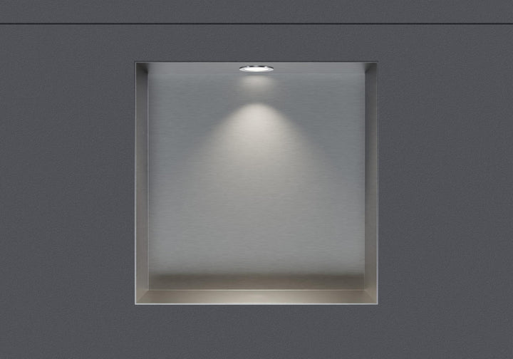 Bernstein® Wandnische aus Edelstahl NT203010X randlos mit LED-Beleuchtung– 20 x 30 x 10 cm – Duschab