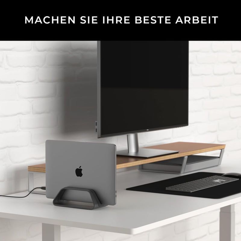 HumanCentric Vertikaler Laptop-Ständer für MacBook, kompatibel mit MacBook Pro Ständer, MacBook Air